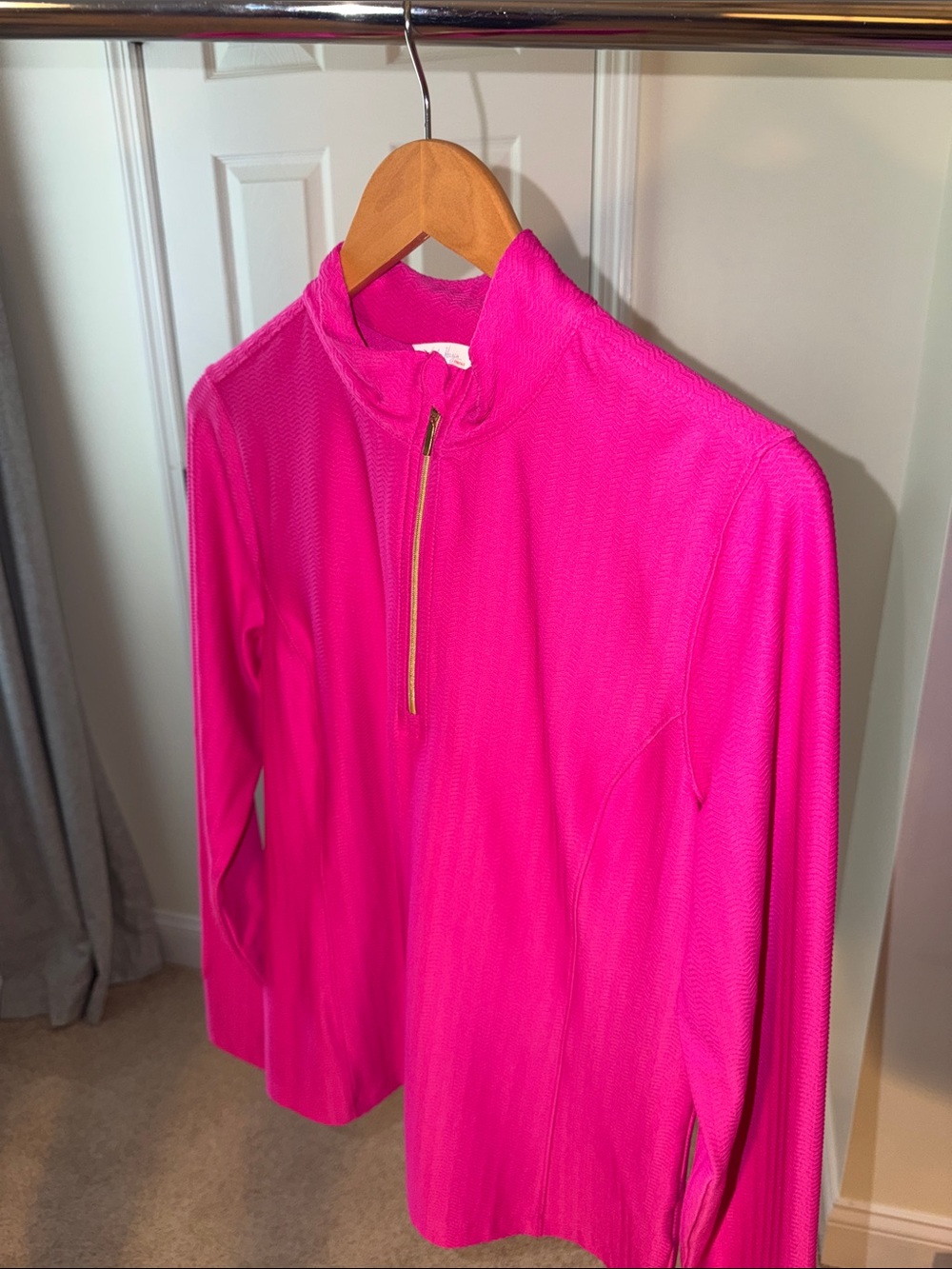 Lady Hagen Hot Pink Quarter-Zip Pullover
